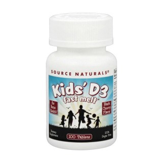 Source Naturals Kids D3 Fast Melt (100 tab, black cherry)