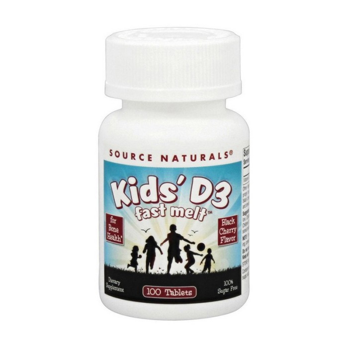 Source Naturals Kids D3 Fast Melt (100 tab, black cherry)