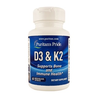 Puritan's Pride D3&K2 (60 капсул)