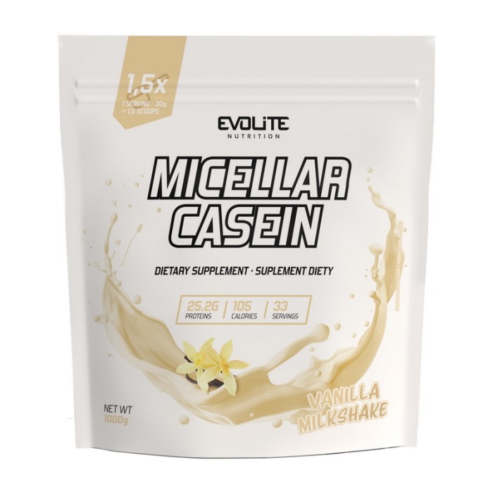 Evolite Nutrition Мицеллярный казеин (1 кг, ванильный молочный коктейль)
