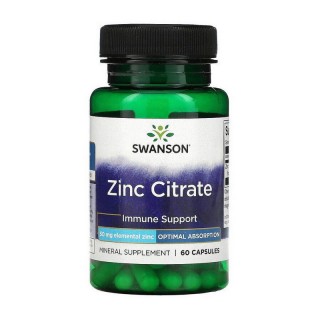 Цитрат цинку Swanson 50 мг (60 капсул)