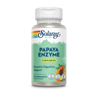Solaray Papaya Enzyme Chewables (90 жевательных таблеток, ананас)