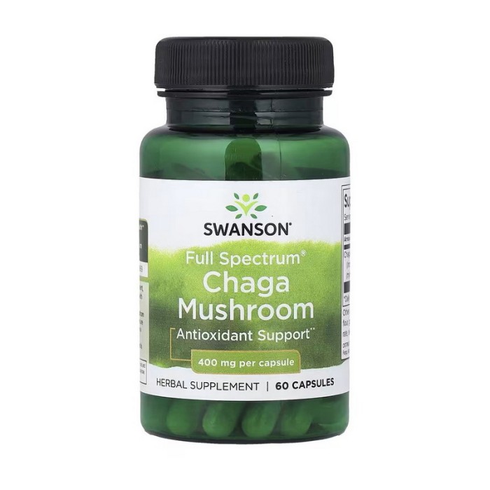 Гриб чага Swanson 400 мг (60 капсул)