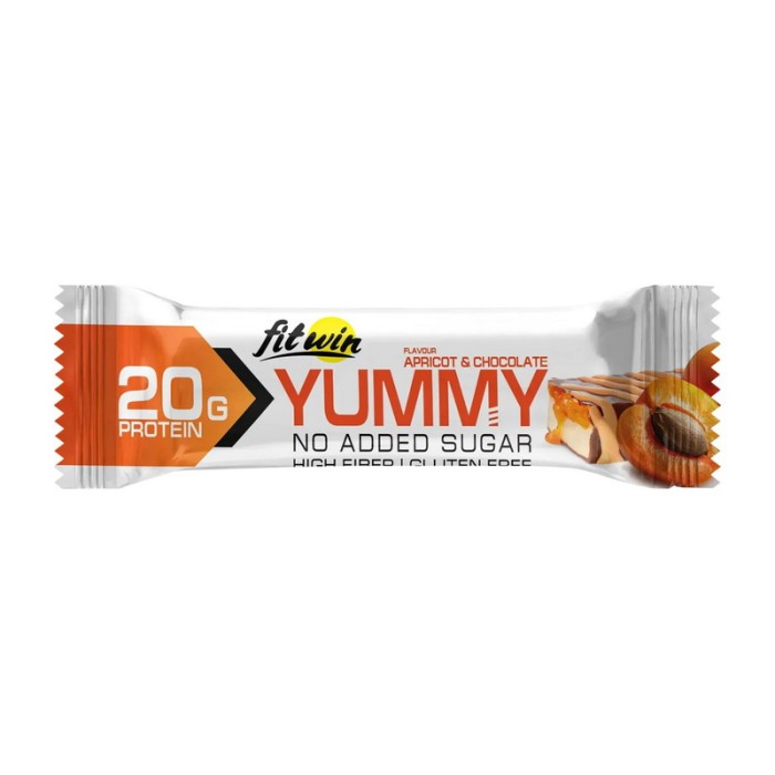 Батончик FitWin Yummy Bar без добавления сахара (55 г, абрикос и шоколад)