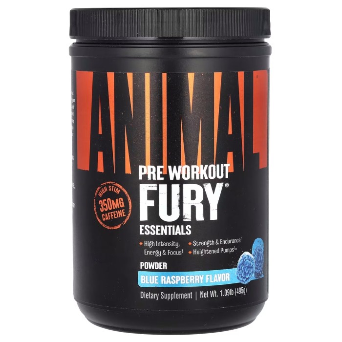 Предтренировочный комплекс Universal Nutrition Animal Fury, 30 порций Ежевика (495 г)
