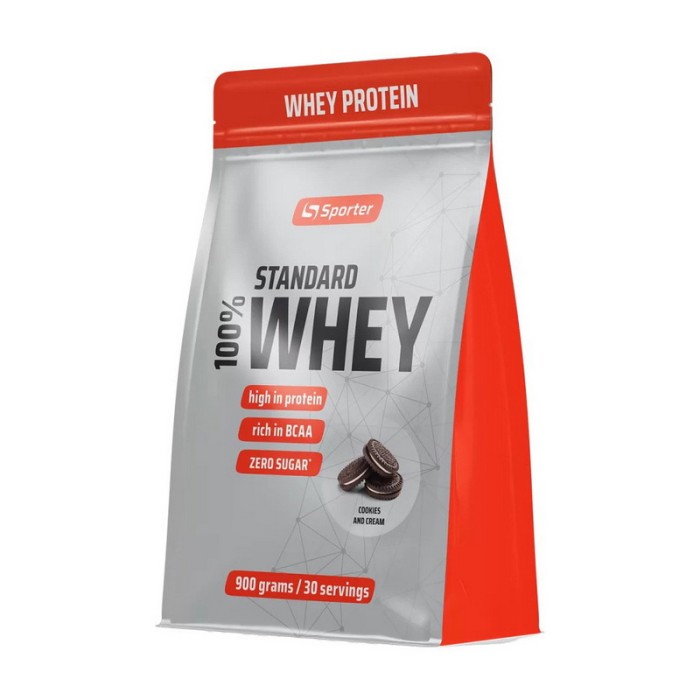 Sporter 100% Whey Standard (900 г, печиво та вершки)