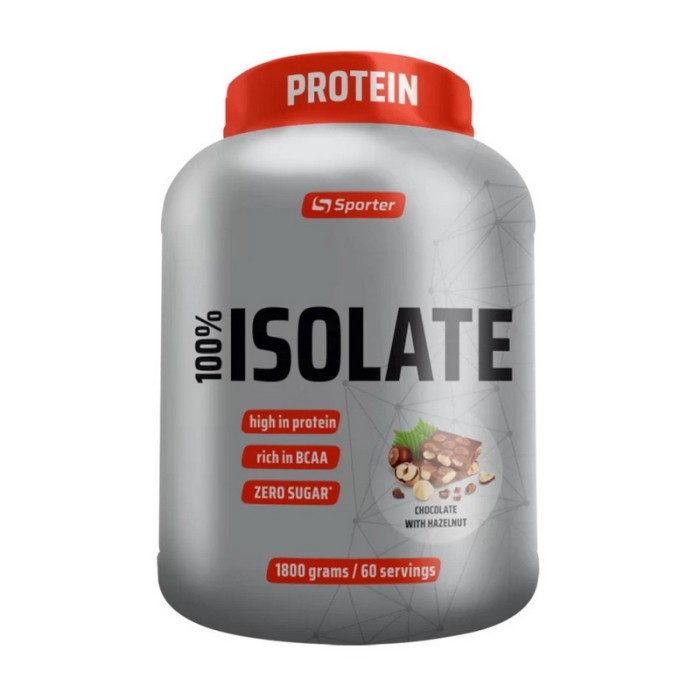 Sporter 100% Ізолят (1,8 кг, шоколад з фундуком)