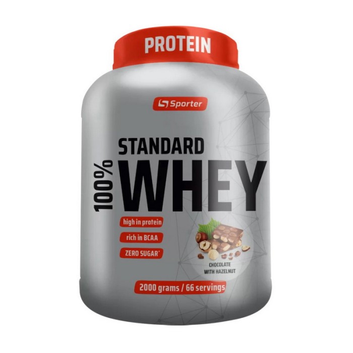 Sporter 100% Whey Standard (2 кг, шоколад з фундуком)