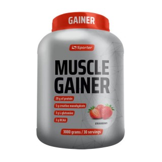 Sporter Muscle Gainer (3 кг, клубника)