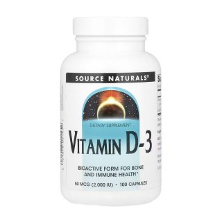 Вітамін D-3 від Source Naturals 2000 МО (100 капсул)