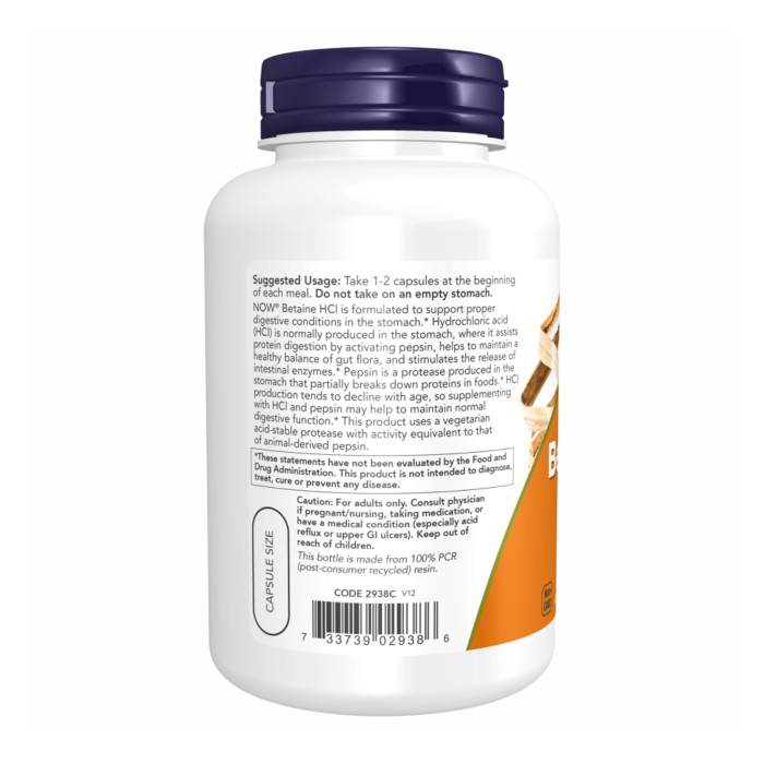 Бетаїн гідрохлорид 648 мг - 120 капсул