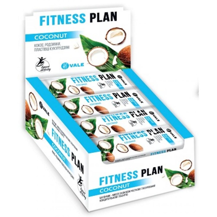 Батончик мюслі Fitness Plan - 30x25 г кокосу