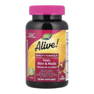 Волосся, шкіра та нігті з колагеном - 60 жувальних цукерок Полуниця