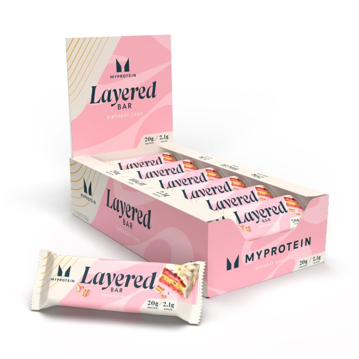 Слоёный батончик - 12 x 60 г Ванильный праздничный торт