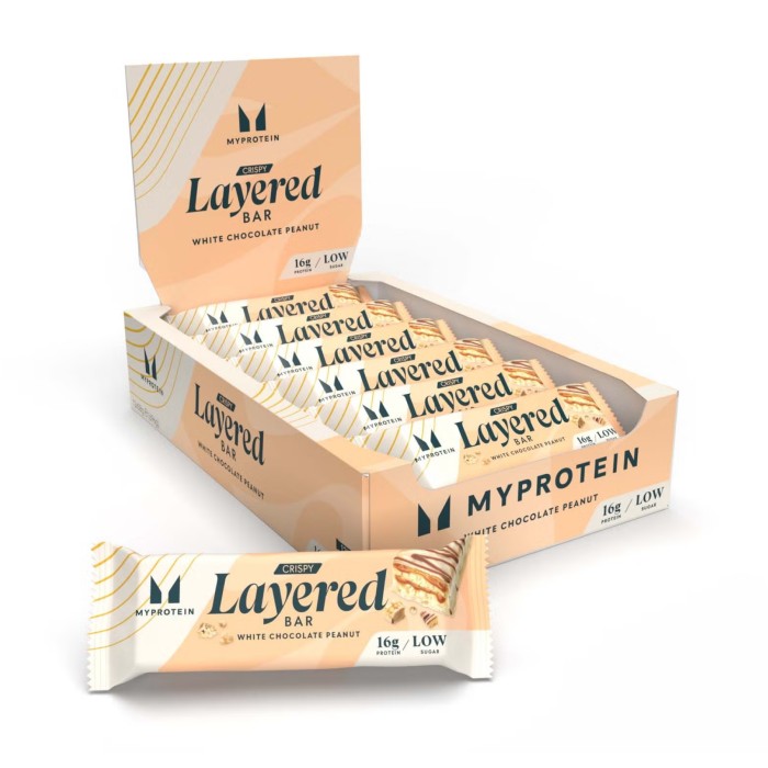 Хрустящие слои - 12 x 58 г белого шоколада с арахисом