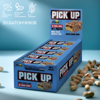 Батончик FitWin Pick Up, 20*45 грамм – кранчи, карамель и арахис