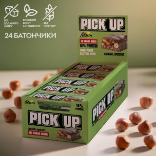 Батончик FitWin Pick Up, 24*45 грамм – карамель и фундук