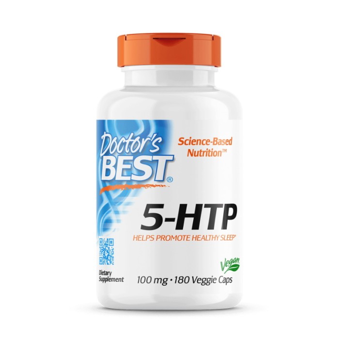 Амінокислота Doctor's Best 5-HTP 100 mg, 180 вегакапсул