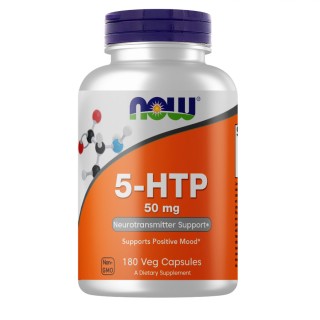 Амінокислота NOW 5-HTP 50 mg, 180 вегакапсул