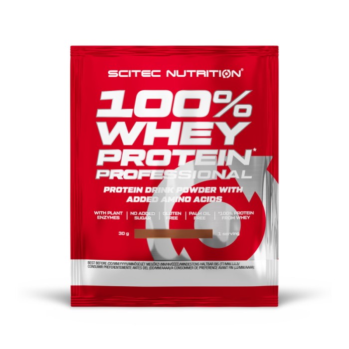 Протеин Scitec 100% Whey Protein Professional, 30 грамм Ваниль-ягода