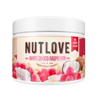 Белый шоколад Nutlove с малиной - 500 г миндаль-кокос