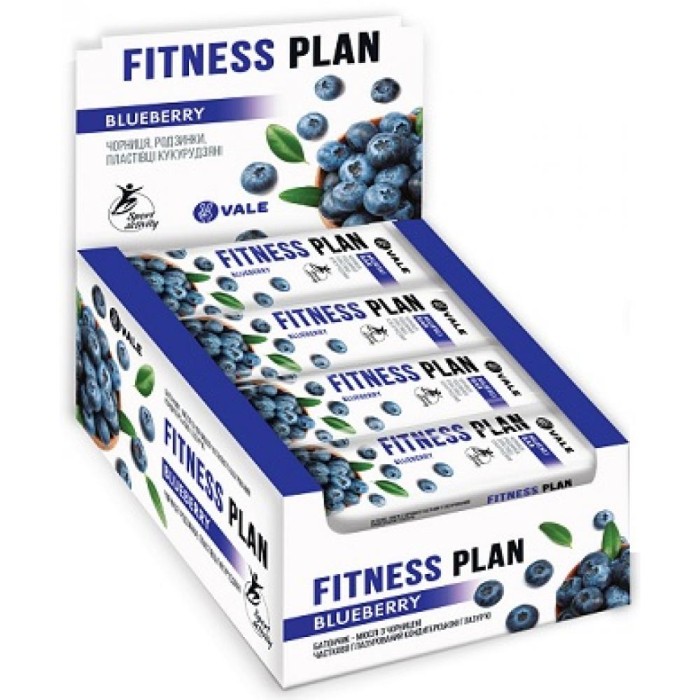 Батончик мюслі Fitness Plan - 30x25 г чорниця