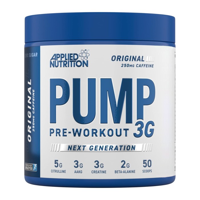 Передтренувальний комплекс Applied Nutrition Pump 3g, 375 грам Ожина