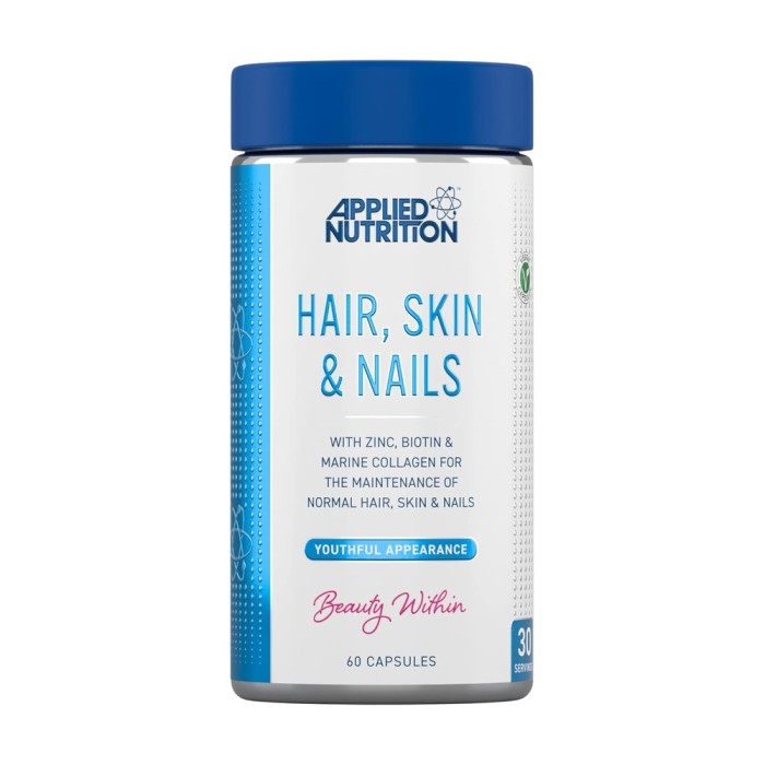 Вітаміни та мінерали Applied Nutrition Hair, Skin & Nails, 60 капсул