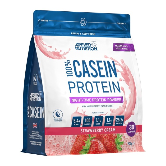 Протеїн Applied Nutrition 100% Casein, 900 грам Полуниця