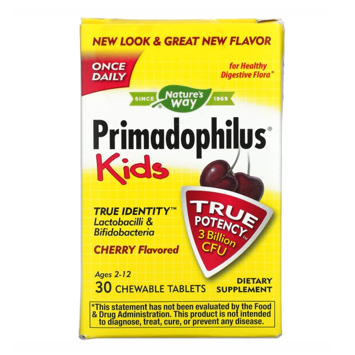 Kids Primadophilus - 30 таблеток Вишня