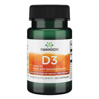 Вітамін D3 високої концентрації 1000 МО (25 мкг) - 60 капсул