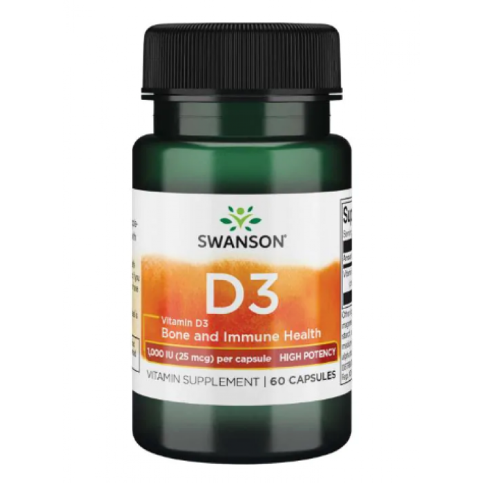 Вітамін D3 високої концентрації 1000 МО (25 мкг) - 60 капсул