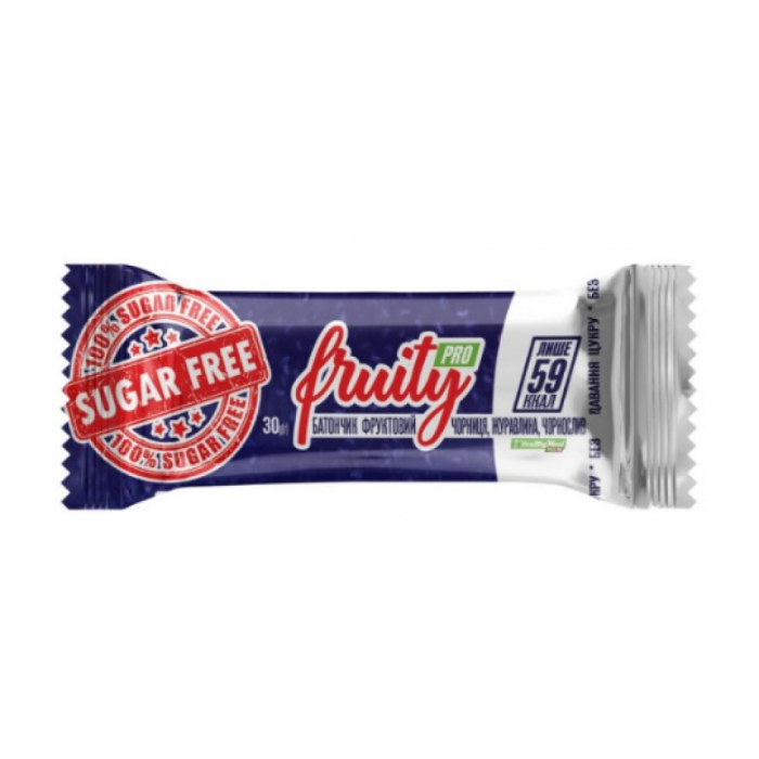 FRUITY Pro sugar free - 20х30g черника,клюква,чернослив