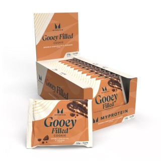 Печенье с белковой начинкой - 12 x 75 г, двойной шоколад и карамель