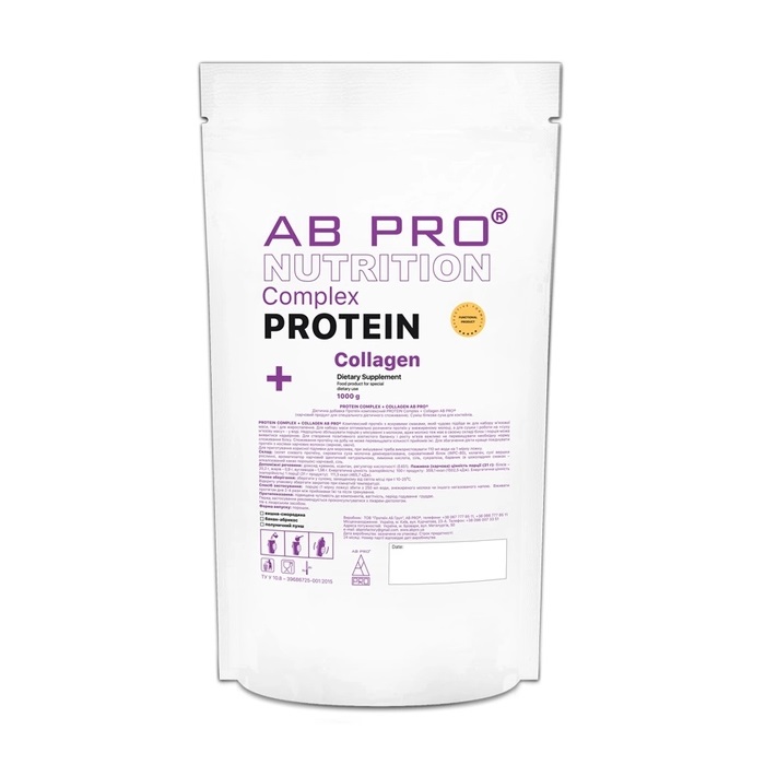 Протеїн AB Pro Protein Complex + Collagen, 1 кг Банан-абрикос