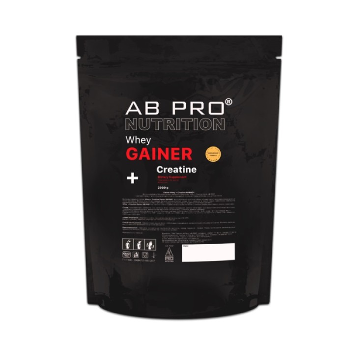 Гейнер AB Pro Whey + Creatine Gainer, 2 кг Ваніль