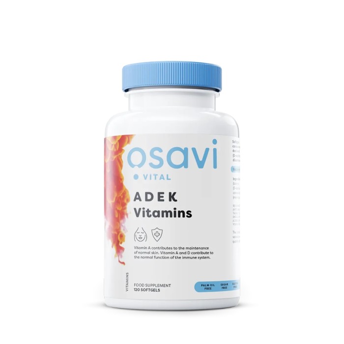 Вітаміни та мінерали Osavi ADEK Vitamins, 120 капсул