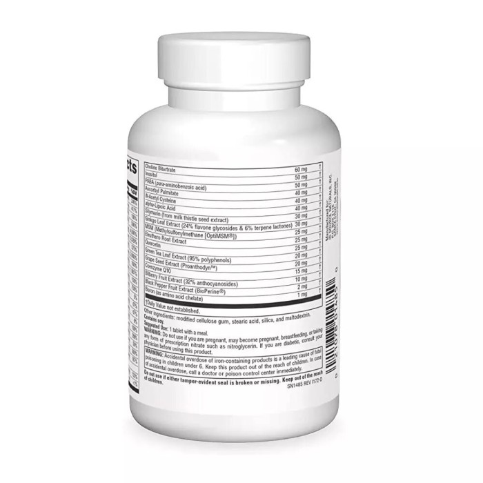 Вітаміни та мінерали Source Naturals Advanced One Multiple No Iron, 30 таблеток