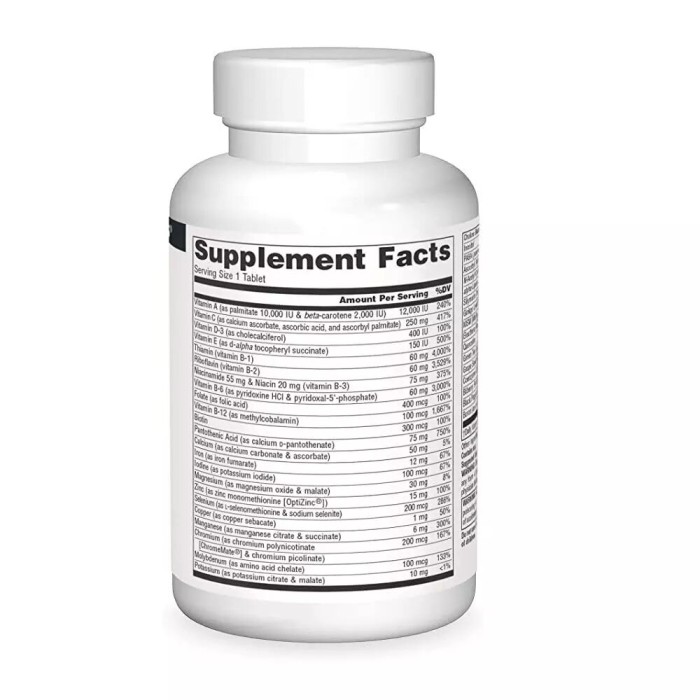 Вітаміни та мінерали Source Naturals Advanced One Multiple No Iron, 30 таблеток