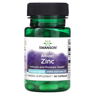 Вітаміни та мінерали Swanson Albion Zinc 30 mg, 90 капсул