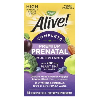 Вітаміни та мінерали Nature's Way Alive! Premium Prenatal, 60 капсул
