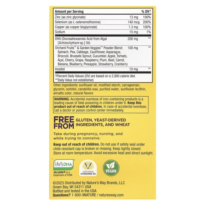 Витамины и минералы Nature's Way Alive! Premium Prenatal, 60 капсул