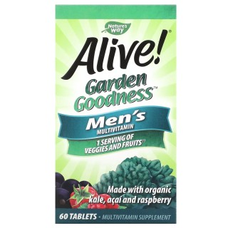 Вітаміни та мінерали Nature's Way Alive! Garden Goodness for Men, 60 таблеток