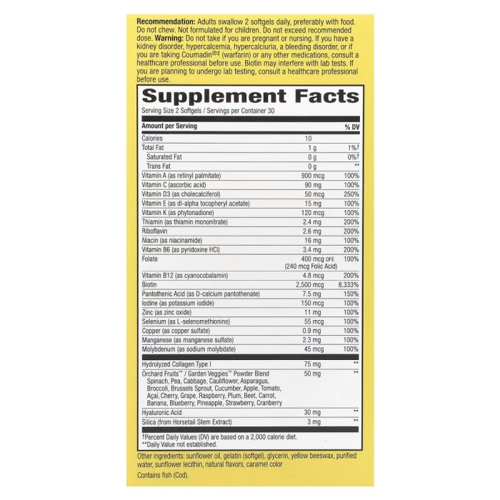 Вітаміни та мінерали Nature's Way Alive! Hair, Skin & Nails, 60 капсул