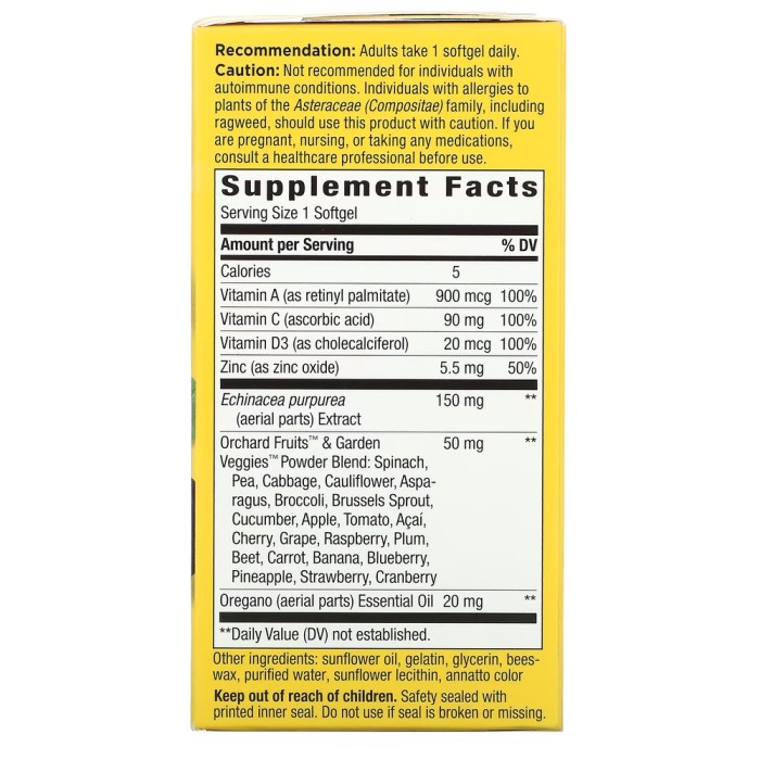 Вітаміни та мінерали Nature's Way Alive! Immune Health, 30 капсул