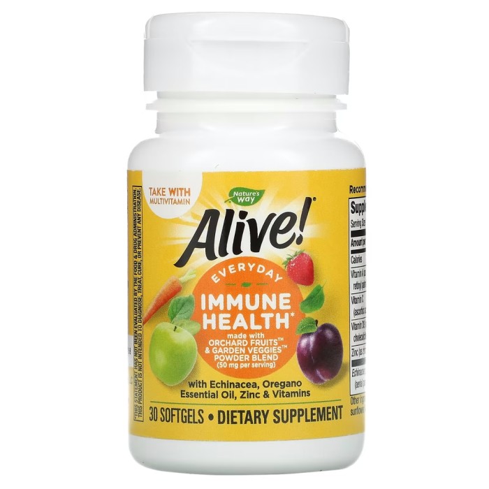 Вітаміни та мінерали Nature's Way Alive! Immune Health, 30 капсул