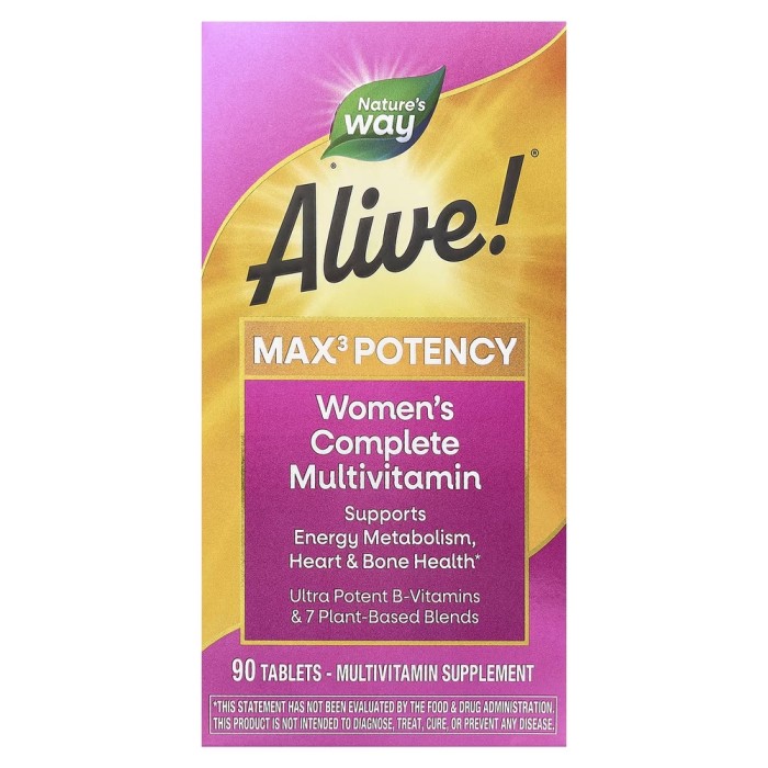 Вітаміни та мінерали Nature's Way Alive! Max3 Potency Women's, 90 таблеток
