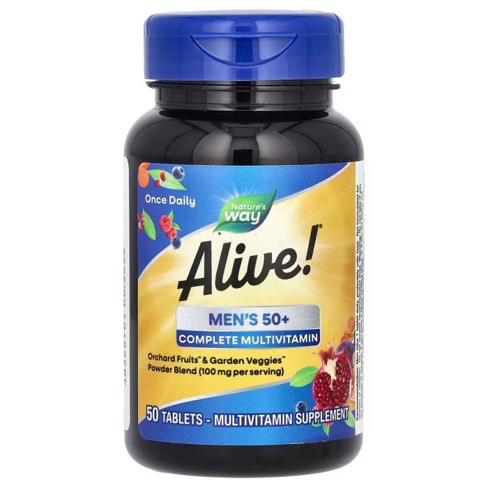 Витамины и минералы Nature's Way Alive! Men's 50+, 50 таблеток