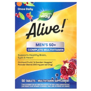 Вітаміни та мінерали Nature's Way Alive! Men's 50+, 50 таблеток
