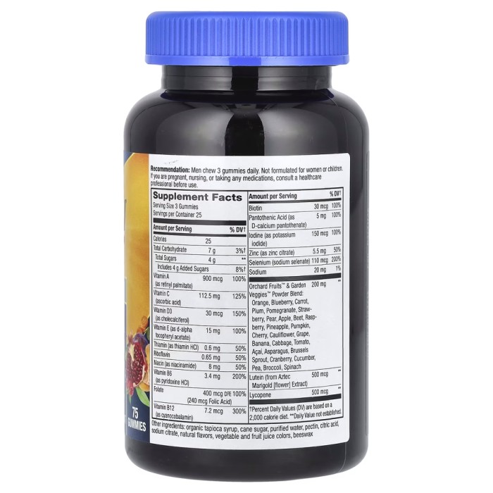 Вітаміни та мінерали Nature's Way Alive! Men's 50+ Premium Gummy, 75 желейок